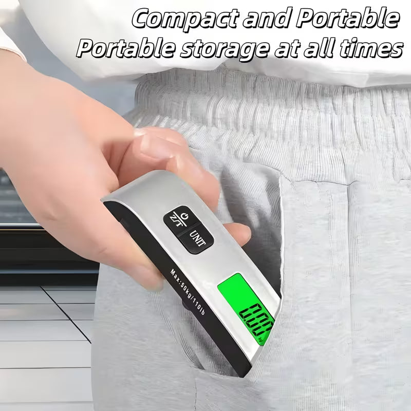 Portabel 50 kg/10 g hängande elektronisk digital resvåg för resväska