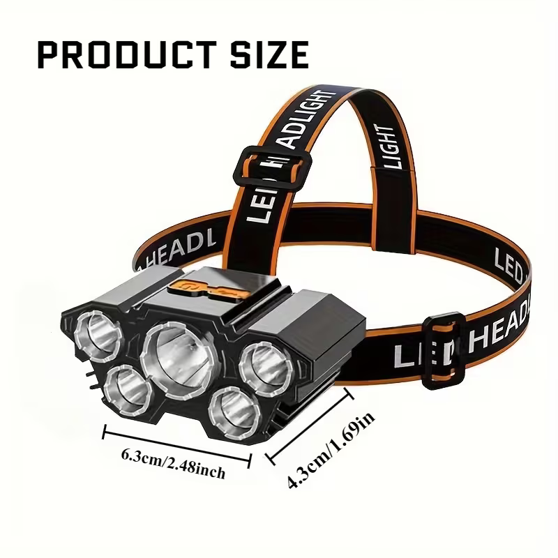 1 st. 5 LED ultra bright nödljus
